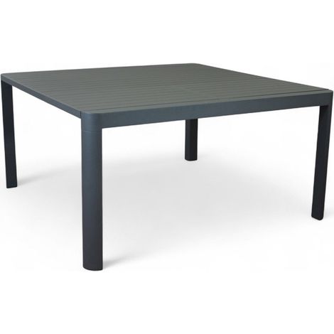 Tavolo allungabile rettangolare in alluminio antracite 100/150x150xH75 cm Scheso (1/5)