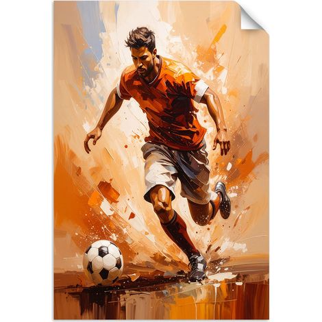 Selbstklebendes Poster – Wandsticker Fußballer in Aktion 20x30 cm (1/3)
