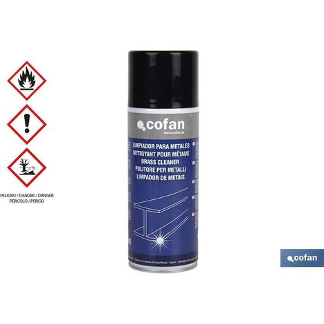 COFAN limpiador de acero inoxidable 400 ml , Limpiador de acero inoxidable de 400 ml. Limpiador de todo tipo de metales, especialmente acero inoxidable. Elimina huellas dactilares,