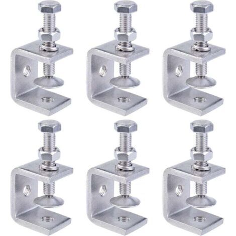 Lot de 6 petites pinces en C en acier inoxydable, 15-38 mm en Acier Inoxydable, ensemble de pinces en C pour Soudage Charpentier Montage Domestique, l'Ébénisterie (1/4)