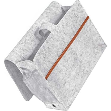 de Rangement en Feutre Stockage de lit Chambre à Coucher Feutre de Chevet Pendaison de Suspension au Chevet Domestique de dortoir pour Les Filles Gris Clair (1/5)