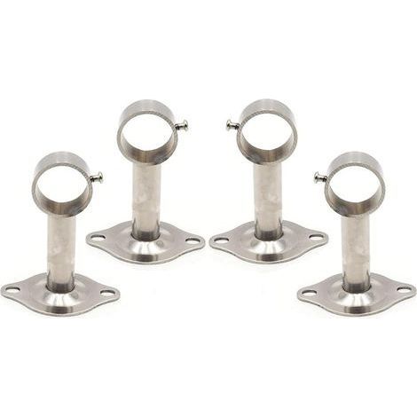 TAISHENGDA-4 Pièces Support Tringle À Rideau, Support Mural Support Tringle À Rideau, Utilisé Pour Installer Tringles À Rideaux Au Plafond Et Également Utilisé Pour Installer Des Tringles À Vêtements( (1/5)