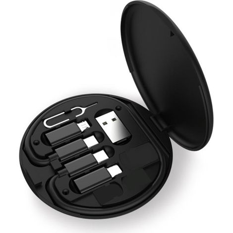 Coffret de rangement pour câble adaptateur portable, chargeur multi-types convertisseur de transfert de données, outil de voyage professionnel (1/5)
