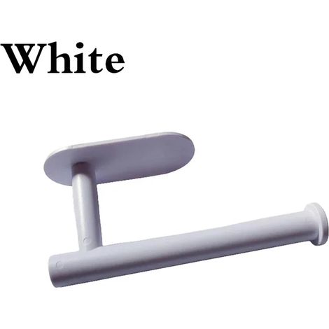 (2 blancs) Porte-essuie-tout adhésif pour la cuisine, distributeur de papier toilette, rangement pour armoire, porte-serviettes, accessoires de salle de bain (1/5)