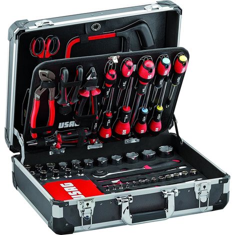 TRADE SHOP - Valigia Con Set Kit Assortimento Utensili X Manutenzione Usag 002 Jm 183 Pezzi - (1/5)