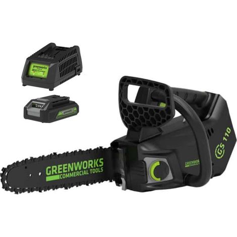 Tronçonneuse Greenworks GD40TCSK2 40 V 1x2 0 Ah 25 cm bande (1/2)