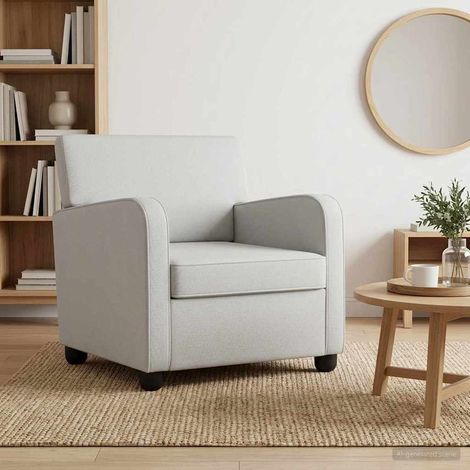 vidaXL Poltrona Grigio Chiaro Velluto (1/5)