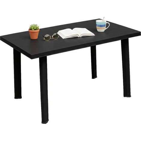 Gartentisch Ozello, 6 Plätze, Länge max. 126 cm Made in Italy, Glatte Optik, 126x76x72h cm Anthrazit Schwarz