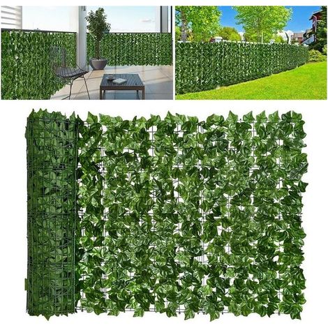 Écran mural en lierre artificiel 1x3 m, haie décorative pour jardin (1/5)