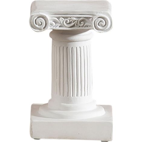 Colonne Décorative Romaine Ornement Élégant et Polyvalent en Résine Blanche Style Artistique Minimaliste pour Décoration de Maison ou Accessoire Photo (1/5)