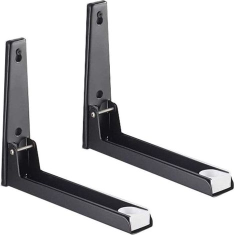 2 Pièces Supports Micro Ondes en Acier Inoxydable, Support Micro Ondes avec Bras Extensible, Support Mural Étagère pour Micro Ondes, pour Cuisine- (1/5)