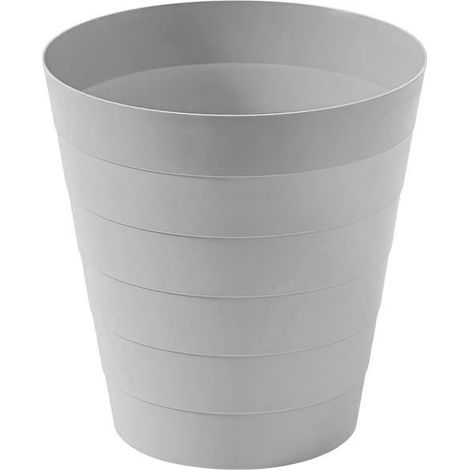 Abfalleimer – 1 Stück – Kunststoff – 9 Liter – Kompaktes Design – Büro, Schlafzimmer, Küche – Grau – 25 cm (1/5)