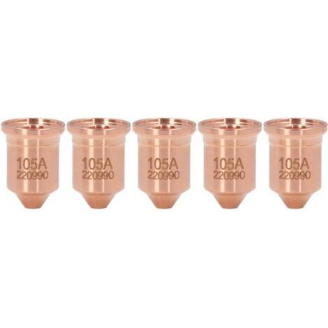 Embout de buse 220990 en laiton, 5 pièces, pointes de torche de découpe Plasma, pour consommables PMX 65 85 105 125A (1/5)