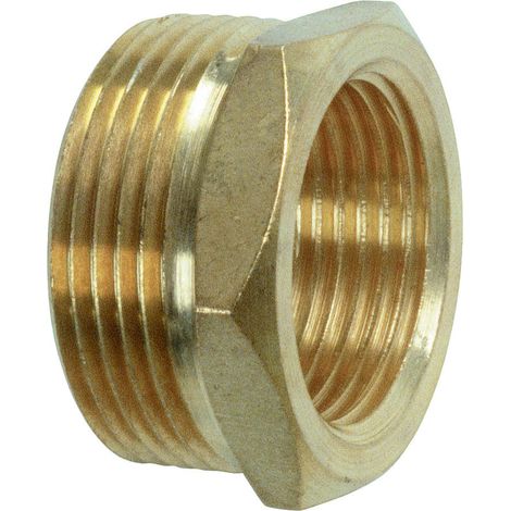 Meister Cornat Messing Reduzierstück AG 1 + IG 3/4 Schraubfittings