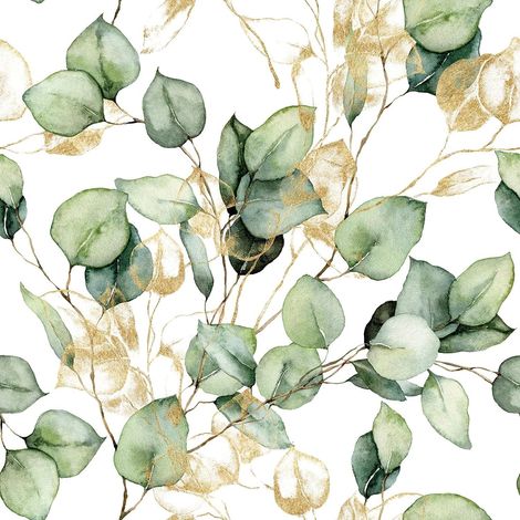 Muriva Floral Wallpaper Eucalyptus Green Wall Paper Roll (1/5)