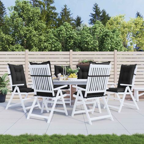 vidaXL Set di cuscini per sedia alta 6 pcs Melange nero