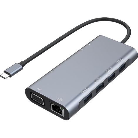 Station d'accueil Type-C 11 en 1 compatible avec les ordinateurs portables et servant de hub multifonction externe (1/5)