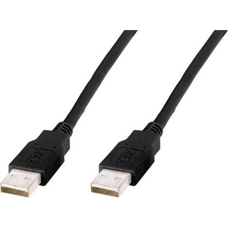 Digitus USB-Kabel USB 2.0 USB-A Stecker, USB-A Stecker 1.80 m Schwarz doppelt geschirmt AK-300101-0 (1/2)