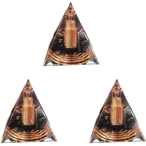 3X 6Cm Cristal Gravier Spirale Pyramide Spirale Bobine Pyramide Fait à la Main Ameublement Artisanat Spirale Fil de Cuivre (1/4)