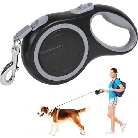Laisse Chien Rétractable, 8 M Laisse Chien Enrouleur Nylon, 360 ° sans Enchevêtrement, Système de Guidage Perfectionné, Laisse Rétractable pour Chiens Jusqu'à 50kg pour Formation Marche (1/5)