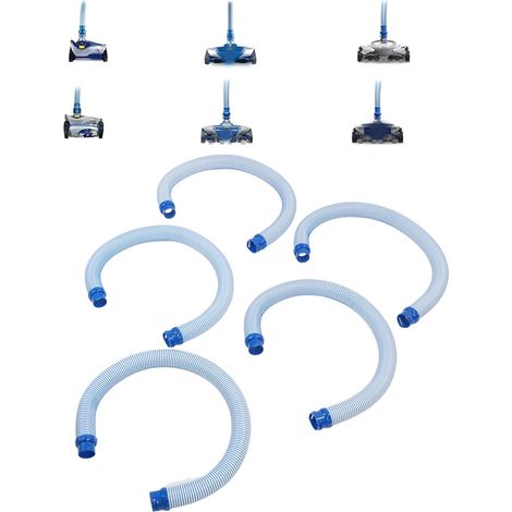 Ensemble de cinq tuyaux pour robot nettoyeur de piscine avec verrouillage par rotation pour Zodiac MX6 MX8 X7 T3 T5, tuyau de remplacement de 1 mètre/39 pouces Référence : R0527700 (1/5)