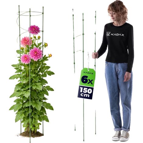 Soporte para plantas, estructura metálica, 150 cm de alto, verde claro. (1/5)