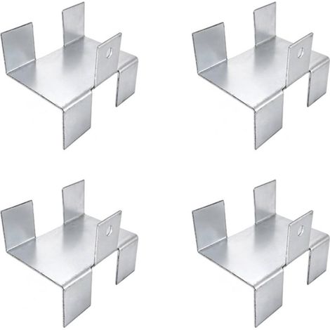 Lot de 4 support fixation pour panneaux clôture (1/5)