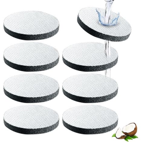 8 Pièces pour Filtre Brita, Charbon Actif Eau, Carafe Brita, Compatible avec Bouteille d'Eau Potable (1/5)