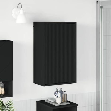Bathroom Cabinet Wall-mounted with Door Black 39 x 23.5 x 65 cm vidaXL (1/5)