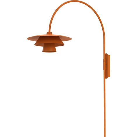 Applique murale décorative triple abat-jour orange Plato Luminex E27 15W acier intérieur IP20