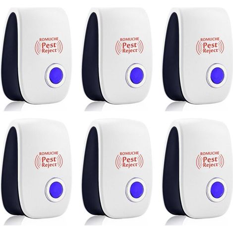 Ultrason Souris et Rats Lot De 6 - Repulsif Ultrason Moustique - Répulsif Ultrason - Anti Moustique Ultrason - Ultrason Souris -Repulsif Fourmis - Répulsif Souris - Répulsif Araignée - Utrason Rat