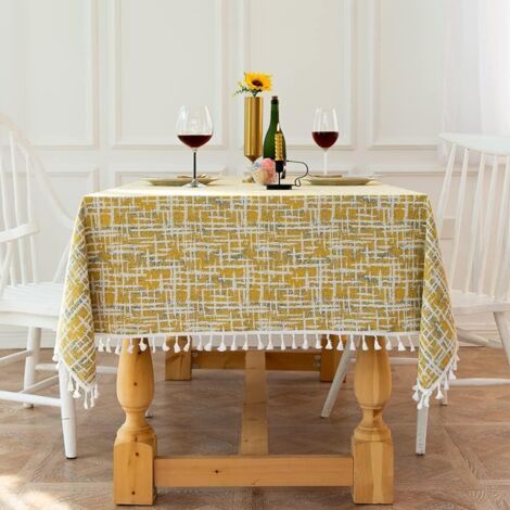 Nappe antisalissure, nappe coton et lin, nappe rectangulaire la
