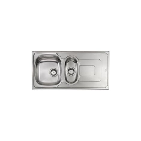 CM 011345.S1.01.2018 Pizzica Lavello da incasso 1 vasca e vaschetta con gocciolatoio a destra 100 x 50 cm Acciaio inox satinato colore Inox satinato (1/5)