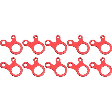 Serpentin d'ancrage 3 points pour tente de camping, système de tension ajustable - Rouge