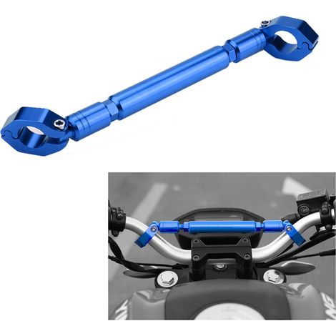 Guidon de moto en alliage d'aluminium, barre transversale stabilisatrice, accessoires motorbike bleu (1/5)