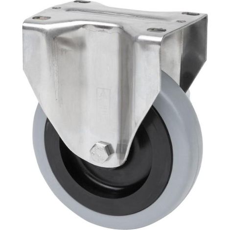 RUEDAS ALEX rueda fija  inox.17zi60-pgia poliamix-goma gris eje liso (1/2)