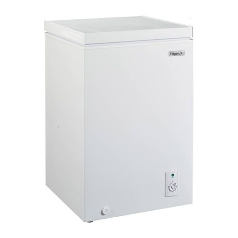 Congélateur coffre 100L – Classe E – Dégivrage manuel – Froid statique – Dimensions H 85cm x L 54.5cm x P 55cm – Couleur blanche – Frigelux (1/4)