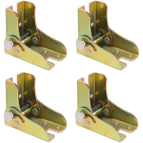 4 Pièces Raccord de Jambe Pliable, Charnière de Pied de Table Pliante, Quincaillerie de Charnière Pliable, Charnières de Meubles Pliantes, pour Table, Lit et Mobilier à Mécanisme