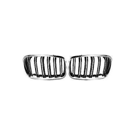 Frontgrill (Niere) für BMW E70 E71 X5 X6 (2007–2013), Doppellamellen, Teilenummer 51137157687 51137157688 (1/5)