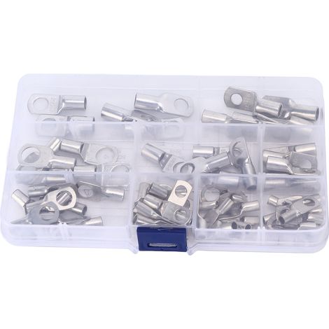 Set mit 65 robusten Kupferkabelschuhen, Batterieanschlüsse für Auto, Boot, Motorrad, Schiff (1/5)