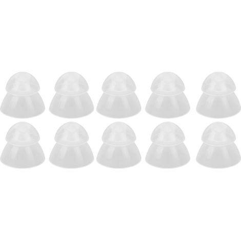 Bouchons d'oreille transparents à double couche étanches pour appareils auditifs, embouts auriculaires, accessoires pour appareils auditifs, bouchons d'oreille souples, grande taille (1/5)