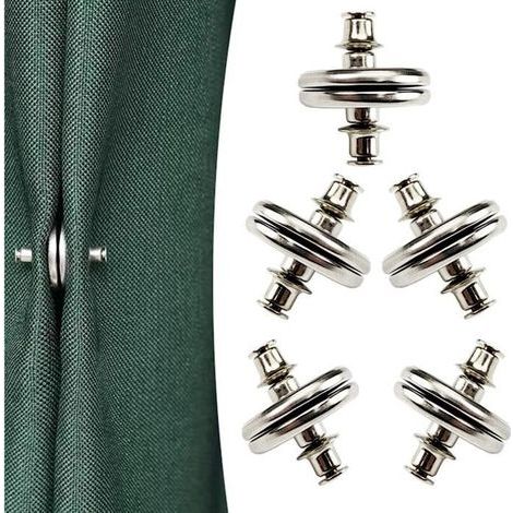 Magnetic Curtain Clasps - Silver - 10 Pairs