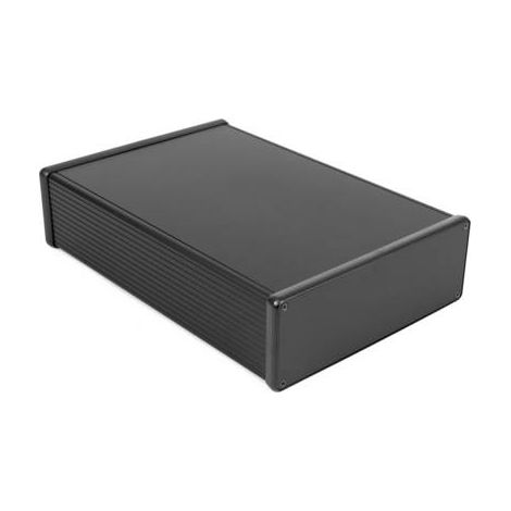 Hammond Electronics 1455U2801BK Boîtier universel 280 x 191 x 66 aluminium extrudé noir (anodisé) 1 pc(s) Y314802 (1/2)