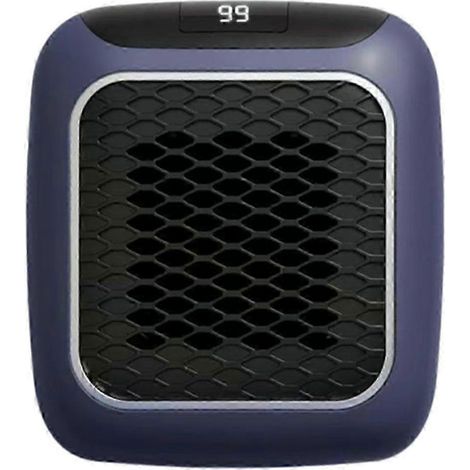 Nouveau mini-chauffage mural 800 W amélioré avec télécommande - Chauffage électrique numérique PTC à chauffage rapide pour la maison et le bureau (bleu) (1/5)