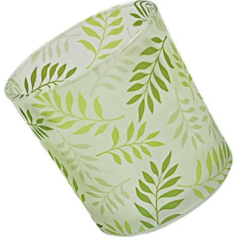 Bougeoirs en Verre Vert Décoratifs et Pratiques Motif Feuilles pour Décoration de Table Mariage ou Centre de Table Élégant en Verre Classique (1/5)