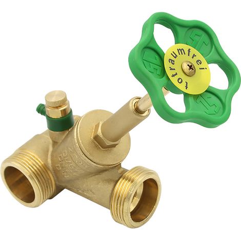 Abzweig T-Ventil Freistrom DN25 auf 1 x 1 1/2" oder 1 x 1 1/4"