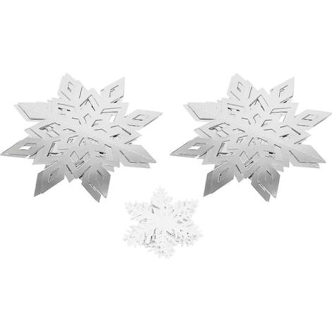 Winter-Weihnachts-Schneeflocken-Dekorationen zum Aufhängen, Heimdekoration für Winter-Neujahrsfeiertage (1/5)