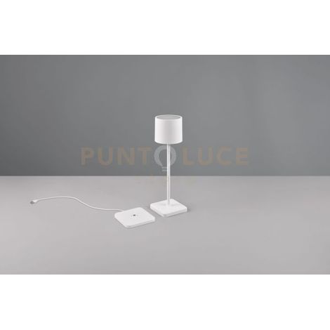Lampada portatile da esterno Fernandez bianca LED IP54