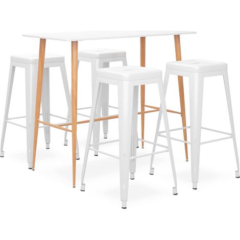 5-tlg. Bar-Set Weiß