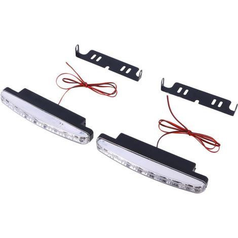 Feux de Jour à LED Universels 2pcs pour Voiture avec 8 (1/5)